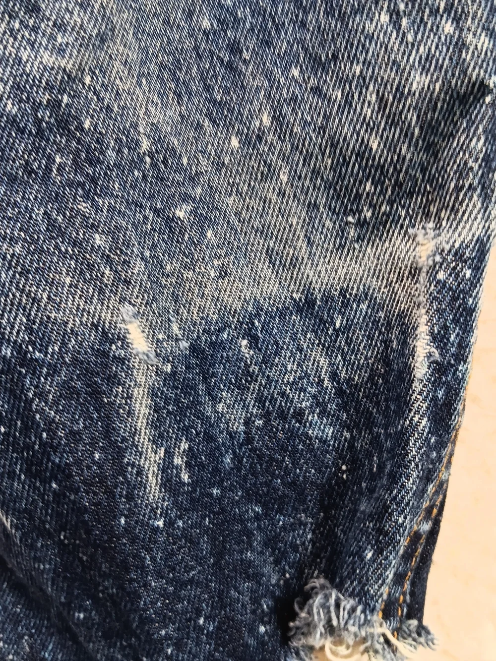 Vintage 80s Levi’s Jacket Mens Large Blue Denim Type 3 Galactic Wash Distressed